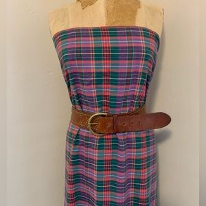 Vintage 80’s yarn dyed cotton madras yard goods